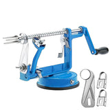 Apple Peeler Corer, Long lasting Chrome Cast Magnesium Alloy Apple Peeler Slicer Corer with Stainless Steel Blades and Powerful Suction Base for Apples and Potato(Red)
