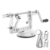Apple Peeler Corer, Long lasting Chrome Cast Magnesium Alloy Apple Peeler Slicer Corer with Stainless Steel Blades and Powerful Suction Base for Apples and Potato(Red)